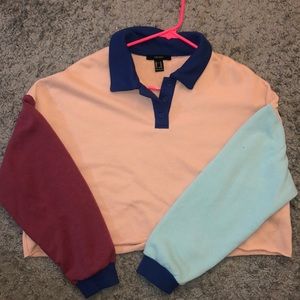 Colorblock Cropped Sweater